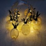 1.5M Pineapple String Lights 10-LED Fairy String Lights Battery Operated for Christmas Home Decoration – Gold