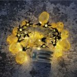 3M Pineapple String Lights 20-LED Fairy String Lights Battery Operated for Christmas Home Decoration – Gold