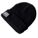 Knitted Music Hat Bluetooth Beanie Hat with Stereo Headphone Speaker Hands-free Washable Warm Outdoor Sports Hat for Men and Women – Black