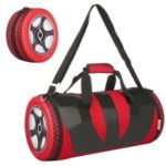 Unisex Wheel Shape Gym Duffel Bag Portable Storage Bag for Outdoor Sport Travel Vacation