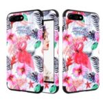 For iPhone 8 Plus / 7 Plus Detachable Shockproof PC + Silicone Cell Phone Cover – Flamingo
