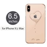 KINGXBAR Crystal PC Electroplated Phone Casing for iPhone XS Max 6.5 inch – Gold