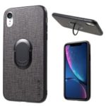 Extraordinary Series PC TPU Hybrid Case with Kickstand for for iPhone XR 6.1 inch Business Style Phone Cover – Black