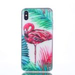 Ultra Thin Patterned Soft TPU Back Casing for iPhone XS Max 6.5 inch – Flamingo