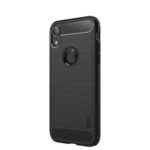MOFI Carbon Fiber Texture Brushed TPU Phone Case for iPhone XR 6.1 inch – Black