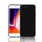 Retro Velvet Cloth Coated PC + TPU Hybrid Phone Shell for iPhone 8 Plus / 7 Plus 5.5 inch – Black