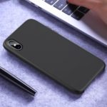 JOYROOM Lyber Series Liquid Silicone PC Hybrid [Soft Microfiber Lining] Protection Case for iPhone XS Max 6.5 inch – Black