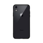 NXE Clear 9H Glass Back + TPU Edge Hybrid Case for iPhone XR 6.1 inch – Black