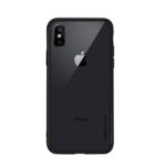 NXE Case fpr iPhone XS Max 6.5 inch Clear 9H Glass Back + TPU Edge Hybrid Case – Black
