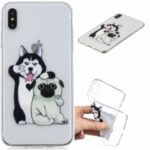 Embossment Scratch Resistant Clear Soft TPU Protective Case for iPhone XS Max 6.5 inch – Adorable Dogs