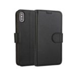 Genuine Leather Magnetic Wallet Stand Mobile Cover for iPhone XS Max 6.5 inch – Black