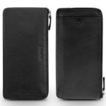 QIALINO Genuine Leather Sleeve Pouch Case for iPhone XS Max 6.5 inch/XR 6.1 inch/XS/X 5.8 inch, Size: 10 x 19.5cm – Black
