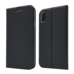 Auto-absorbed Card Holder Stand Leather Protection Case for iPhone XR 6.1 inch – Black