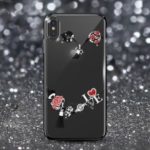 KAVARO Swarovski Rhinestone Electroplating PC Hard Case for iPhone XS Max 6.5 inch – Rose