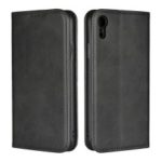 Magnetic Stand Leather Wallet Case for iPhone XR 6.1 inch – Black