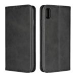 Magnetic Stand Leather Wallet Phone Case for iPhone XS Max 6.5 inch – Black