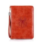 Imprint Spider Pattern Wallet Leather Tablet Case [with Strap] for iPad mini 4/3/2/1 – Orange