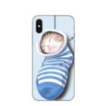 Pattern Printing Soft TPU Case Back Phone Cover for iPhone XS Max 6.5 inch – Sleeping Cat
