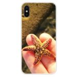 For iPhone XS / X 5.8 inch Pattern Printing TPU Soft Case – Starfish