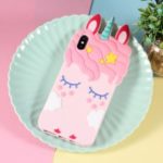 3D Unicorn Pattern Silicone Back Case for iPhone XS Max 6.5 inch
