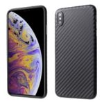For iPhone XS Max 6.5 inch Ultra Thin Carbon Fiber Texture PC Back Cover Shell