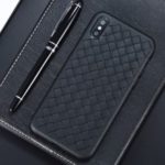 BENKS Woven Texture Soft TPU Phone Shell for iPhone XS / X 5.8 inch – Black