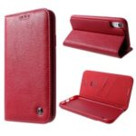 GEBEI Kala Series Leather Case for iPhone XR 6.1 inch [Card Holder] [Stand] [Crazy Horse Texture] – Red