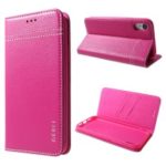 GEBEI Card Holder Genuine Leather Case for iPhone XR 6.1 inch – Rose