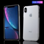 100Pcs/Set Crystal Clear Hard PC Mobile Phone Casing for iPhone XS Max 6.5 inch