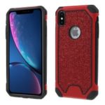 Glitter Powder Drop Resistant PC TPU Hybrid Cellphone Case for iPhone XS Max 6.5 inch – Red