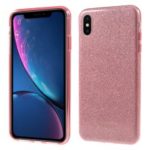 Glittery Powder 3-piece TPU + PC Hybrid Phone Case for iPhone XS Max 6.5 inch – Pink