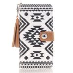 Geometric Pattern Leather Wallet Case for iPhone XR 6.1 inch – Style A