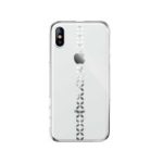 DEVIA Electroplating Rhinestine Decor PC Back Case for iPhone XS Max 6.5 inch – Silver