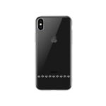 DEVIA Electroplating Rhinestone Decoration Hard Plastic Case for iPhone XS Max 6.5 inch – Silver