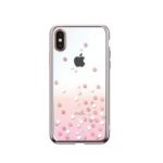 DEVIA Polka Series Crystal Case Electroplating Rhinestone Decor Plastic Cellphone Shell for iPhone XS Max 6.5 inch – Pink