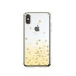 DEVIA Polka Series Crystal Case Electroplating Rhinestone Decor Plastic Cellphone Case for iPhone XS Max 6.5 inch – Yellow