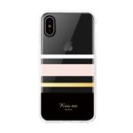 COMMA IML Pattern PC Back Case for iPhone XS / X 5.8 inch – Stripes