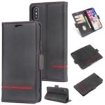 Business Style Splicing Leather Wallet Case Cover for iPhone XS 5.8 inch – Black