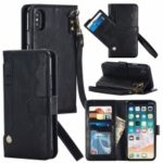Magnetic Detachable Leather Wallet Mobile Case for iPhone XS Max 6.5 inch – Black