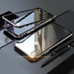 Detachable Magnetic Metal Frame + Tempered Glass Back Protection Hard Casing for iPhone XS Max 6.5 inch – Black