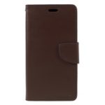 MERCURY GOOSPERY Bravo Diary Leather Wallet Cover for iPhone XR 6.1 inch – Coffee