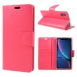 MERCURY GOOSPERY Bravo Diary PU Leather Case for iPhone XS Max 6.5 inch – Rose