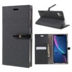 MERCURY GOOSPERY Milano Diary PU Leather Case with [Stand Wallet] for iPhone XR 6.1 inch – Black