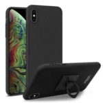 IMAK Ring Holder Kickstand Matte Hard PC Phone Case + Screen Protector for iPhone XS Max 6.5 inch – Black