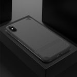 For iPhone XS Max 6.5 inch Cross Texture TPU Cellphone Cover – Black