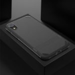 For iPhone XR 6.1 inch Cross Texture TPU Shell – Black
