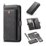 Retro Style Detachable 2-in-1 Magnetic Wallet Leather Case for iPhone XS Max 6.5 inch – Black