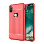 Drop-resistant TPU Shell Case for iPhone XS/X 5.8 inch – Red