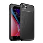 Beetle Series Carbon Fiber TPU Protection Cellphone Case for iPhone 8 / 7 4.7 inch – Black
