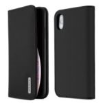 DUX DUCIS Wish Series for iPhone XS Max 6.5 inch Genuine Leather Wallet Mobile Case (CNAS/CMA Certified) – Black